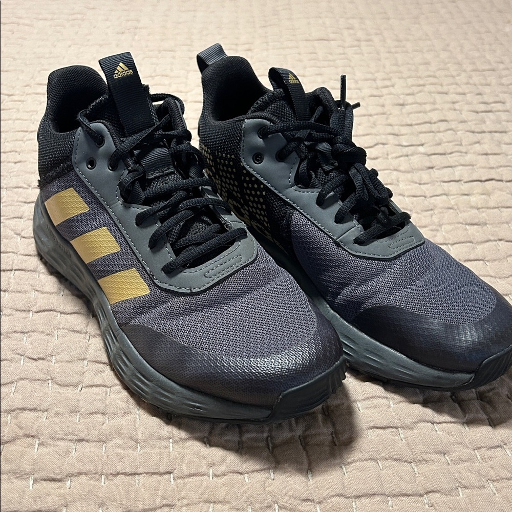 ADIDAS Sneakers Own the Game 2.0 Basketball Shoes in Gray Matte Gold